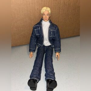 Aaron Carter Vintage 2001 Action Figure Doll Denim Outfit EUC Teen Pop Star